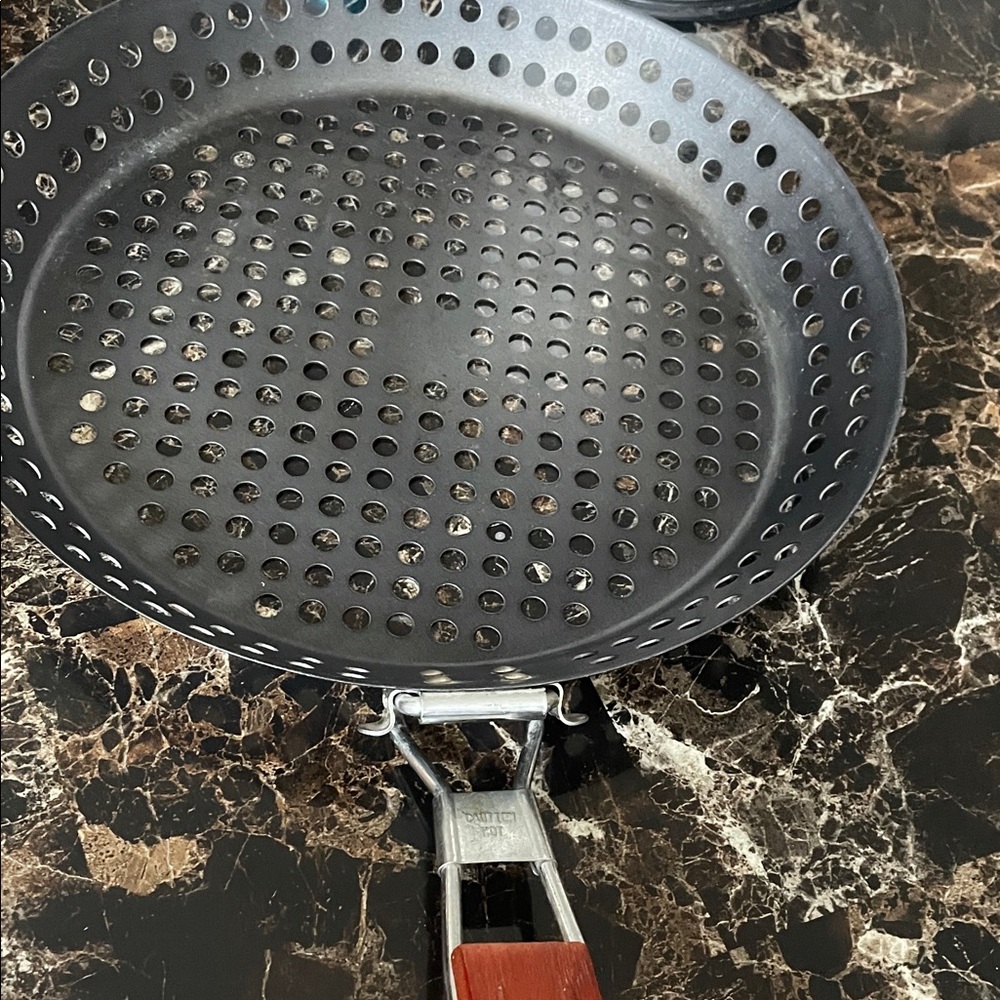 Black Perforated Grill Pan